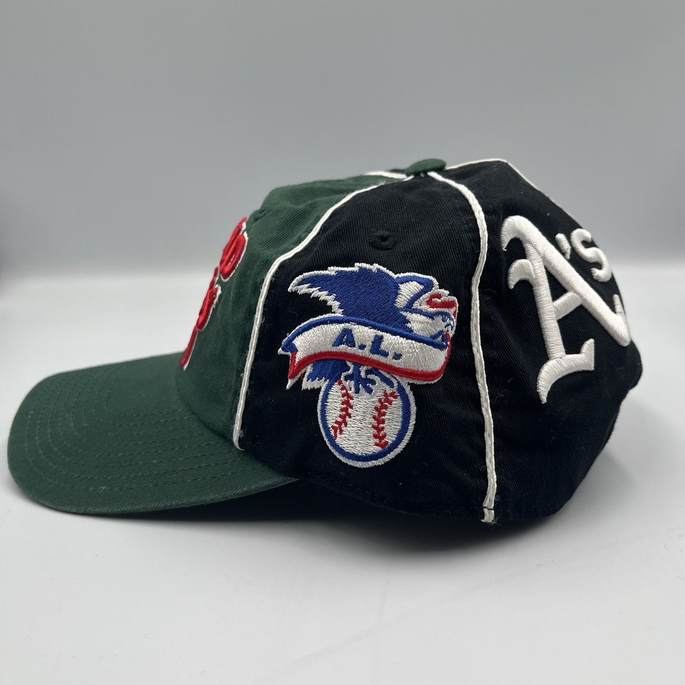 Vintage American Needle World Series Hat A's vs Dodgers Snapback MLB Cap 90s - Picture 4 of 13